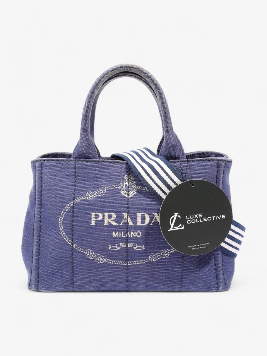 Canapa 2 Way Tote Blue Canvas Image 8