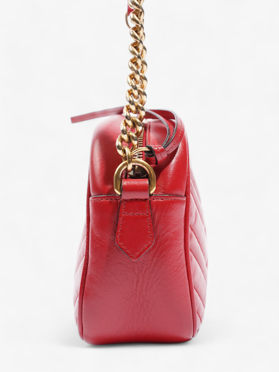 Marmont Zip Red Matelasse Leather Small Image 5