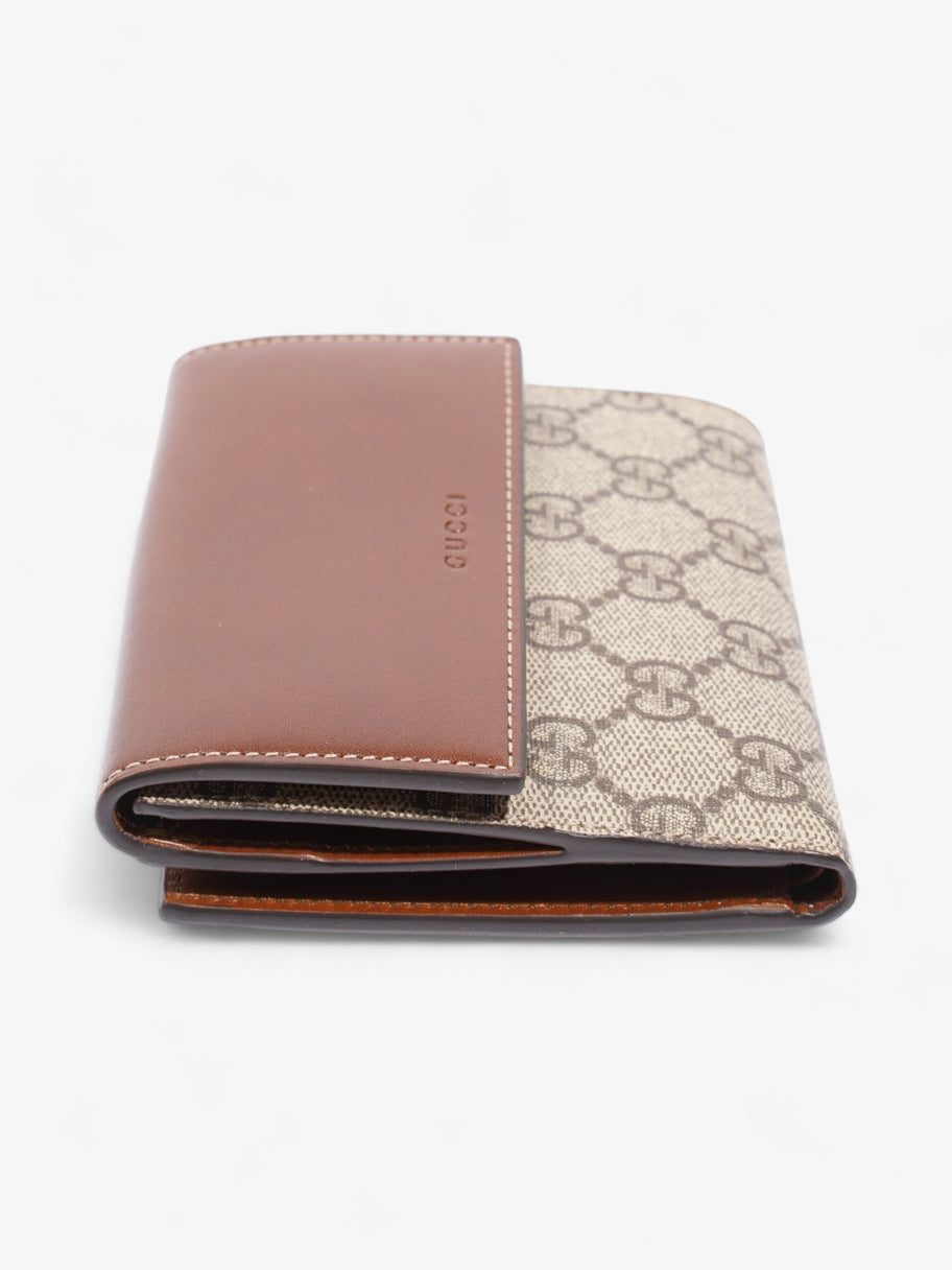 Gucci French Flap Wallet GG Supreme / Brown Canvas Image 4