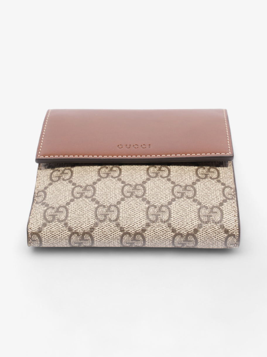 Gucci French Flap Wallet GG Supreme / Brown Canvas Image 5
