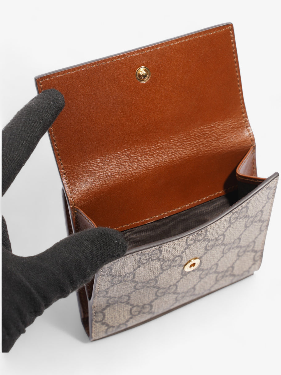 Gucci French Flap Wallet GG Supreme / Brown Canvas Image 7