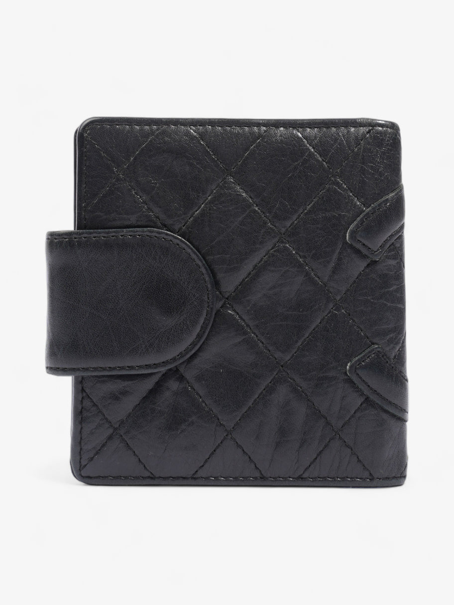Chanel Cambon Lambskin Compact Wallet Black Lambskin Leather Image 3