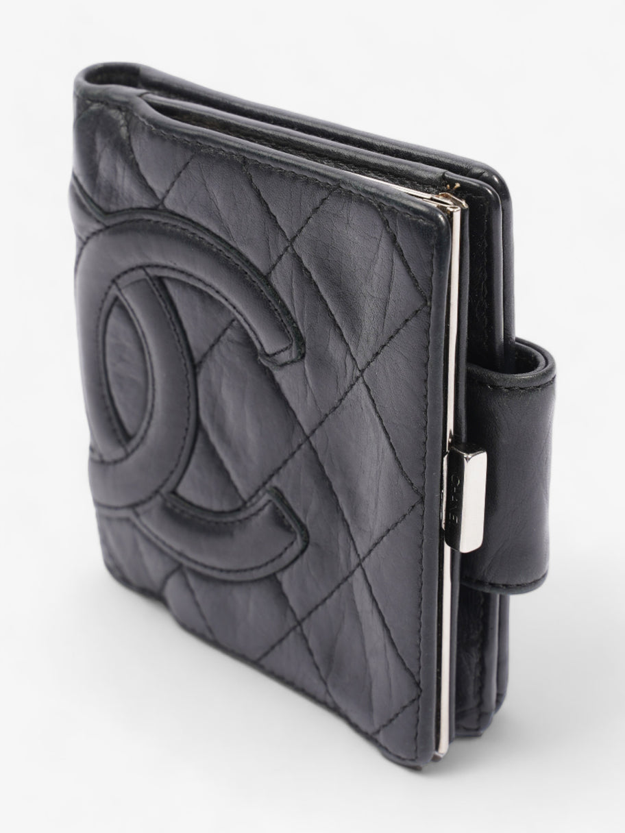 Chanel Cambon Lambskin Compact Wallet Black Lambskin Leather Image 4