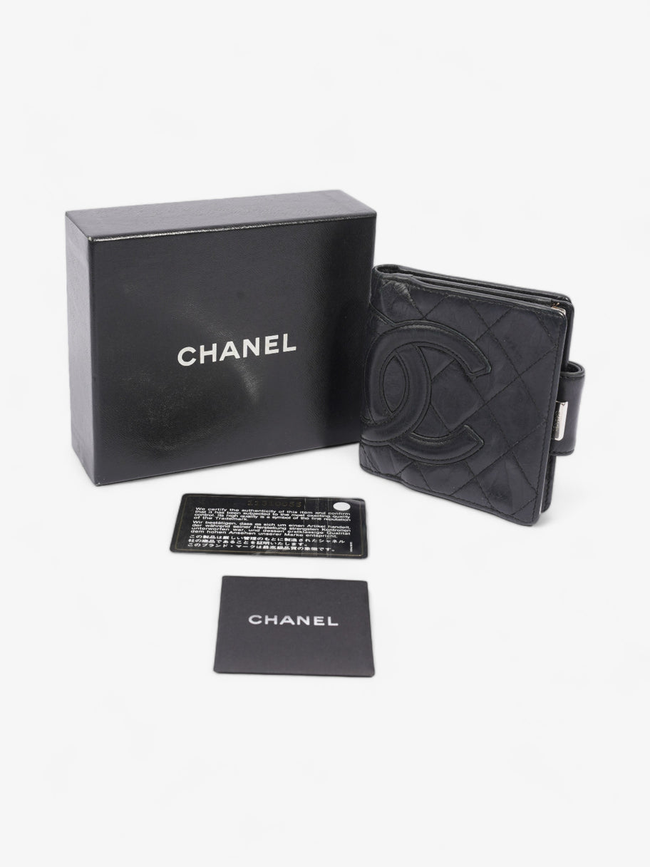 Chanel Cambon Lambskin Compact Wallet Black Lambskin Leather Image 9