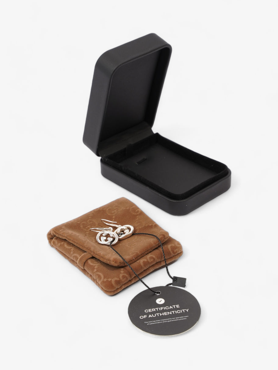 Gucci Interlocking G Drop Earrings Silver Silver Sterling Image 4