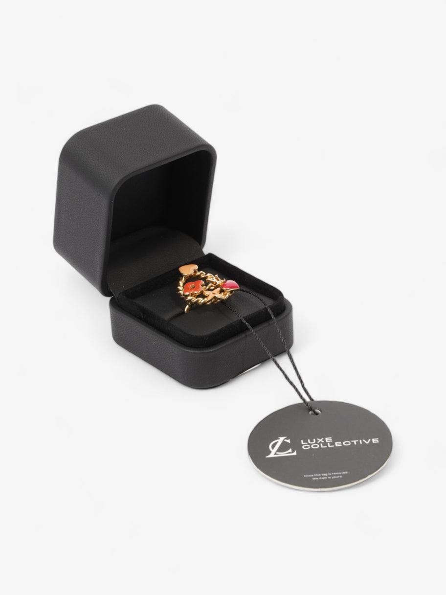 Louis Vuitton Monogram Sweet Ring Gold / Orange / Pink Brass L (Circumference - 51mm) Image 4