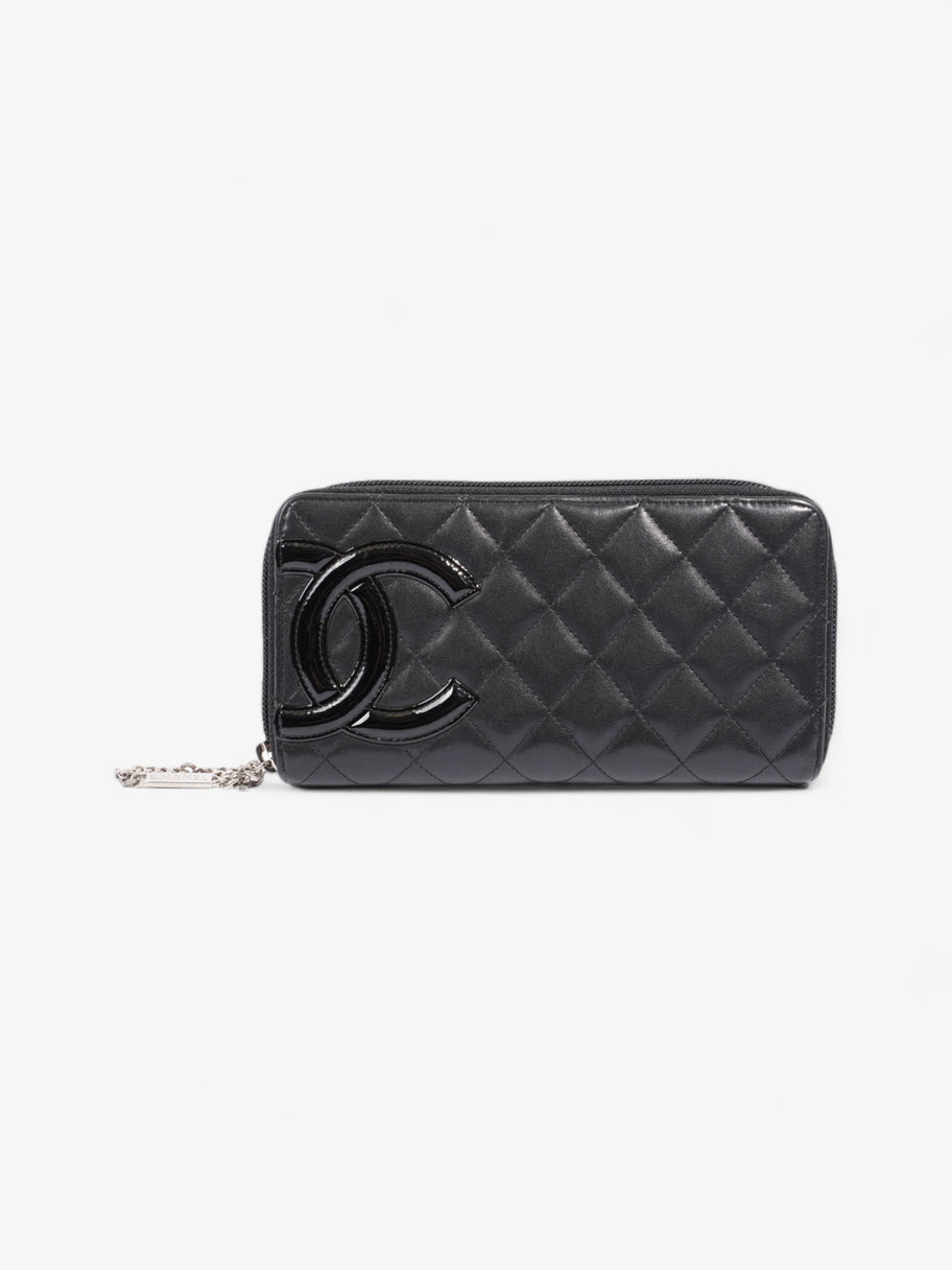 Chanel CC Zip Around Wallet Black Leather Image 1