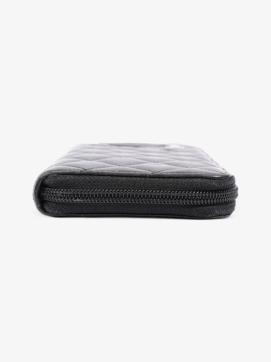 Chanel CC Zip Around Wallet Black Leather Image 3