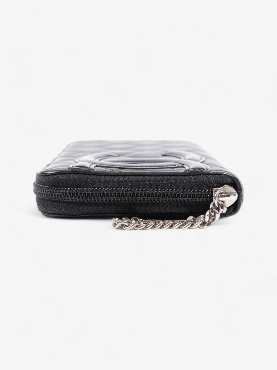 Chanel CC Zip Around Wallet Black Leather Image 4