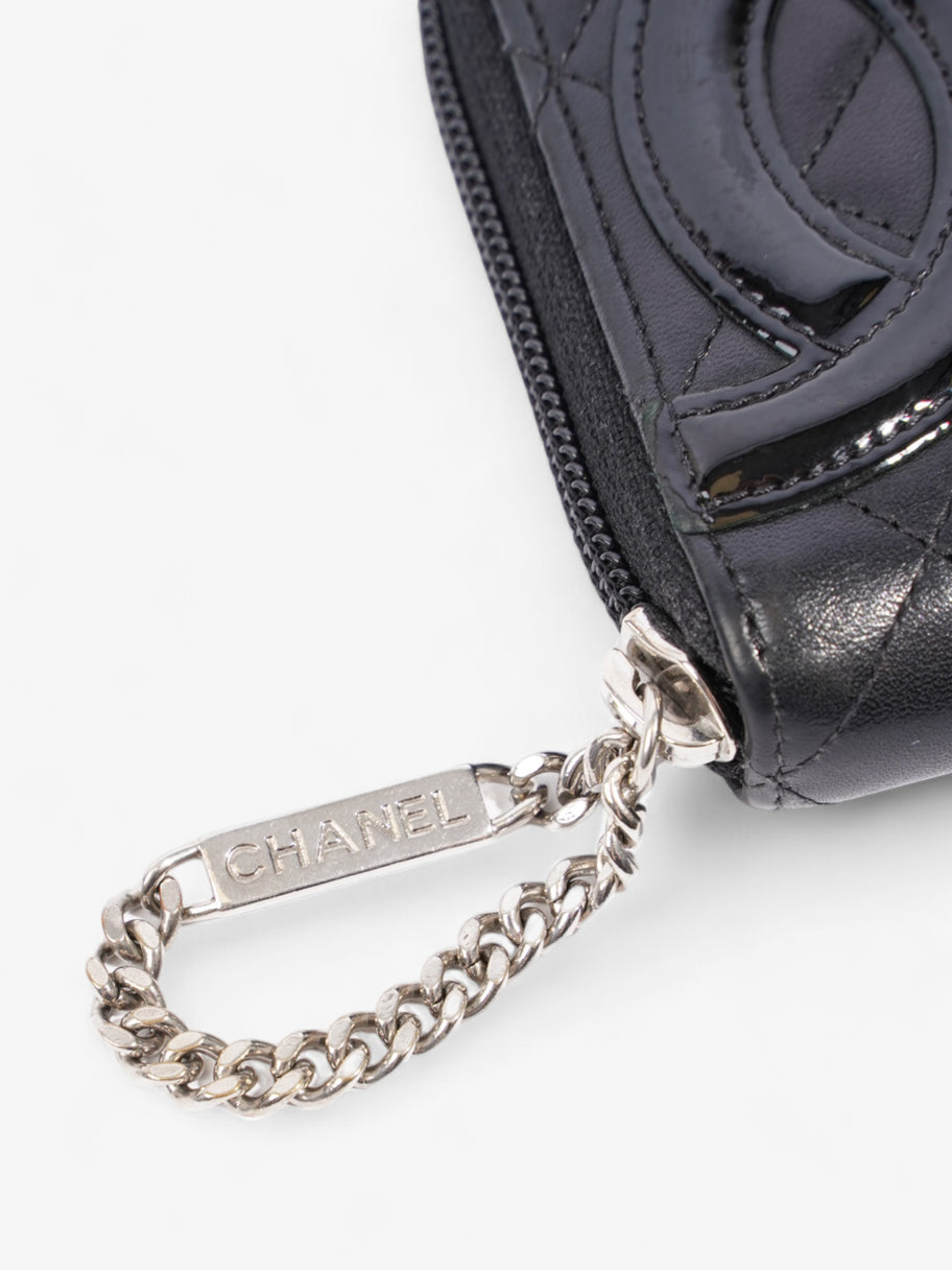 Chanel CC Zip Around Wallet Black Leather Image 5