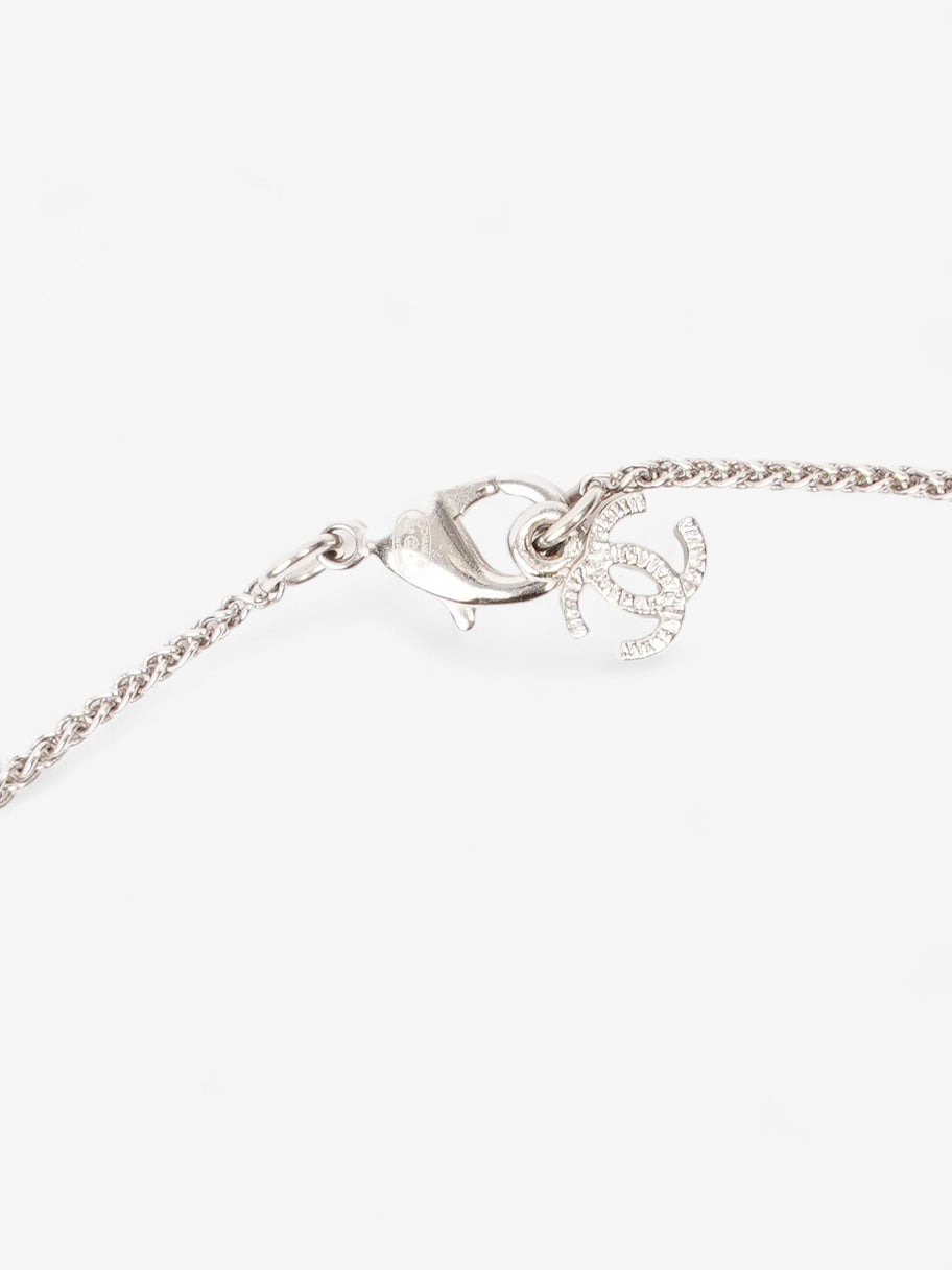Chanel CC Pearl Drop Necklace Silver Silver Sterling Image 2