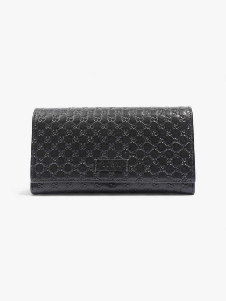 Gucci Bifold Microguccissima Wallet Black Leather Image 1