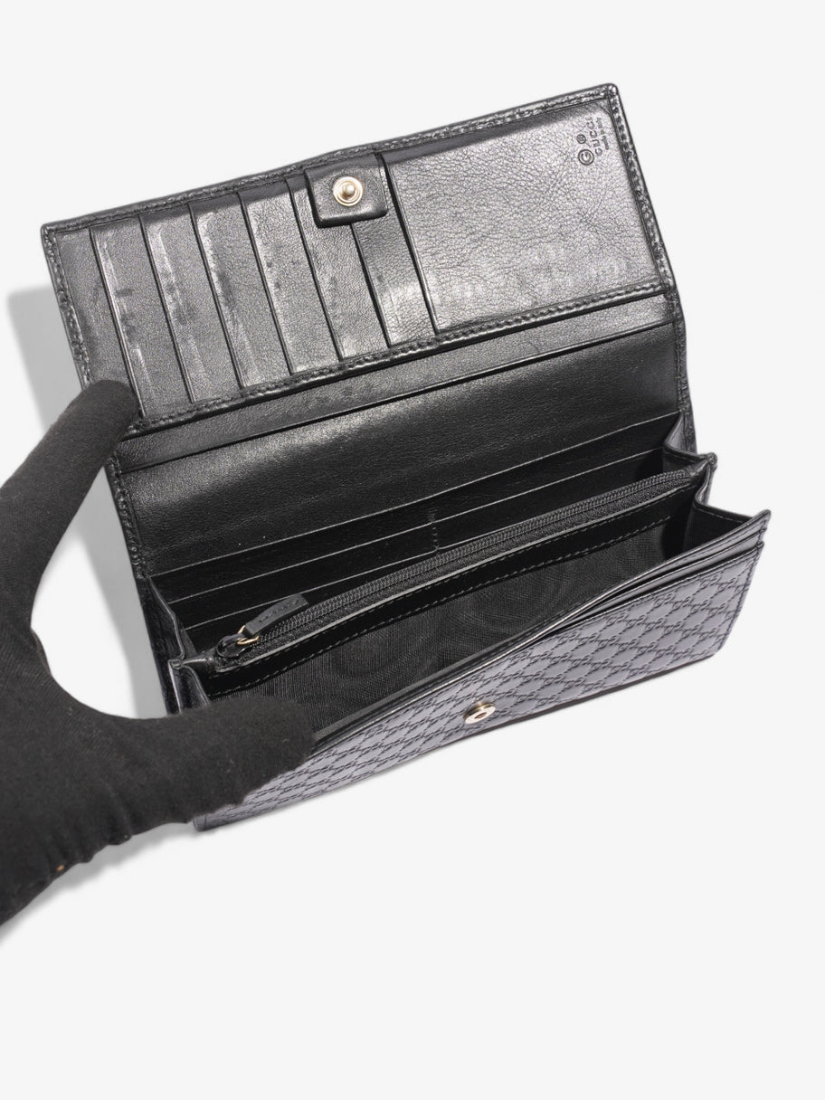 Gucci Bifold Microguccissima Wallet Black Leather Image 7