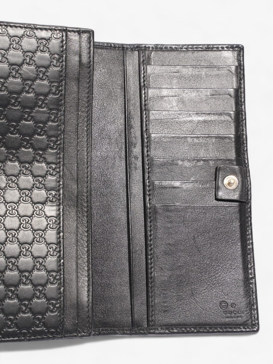 Gucci Bifold Microguccissima Wallet Black Leather Image 9