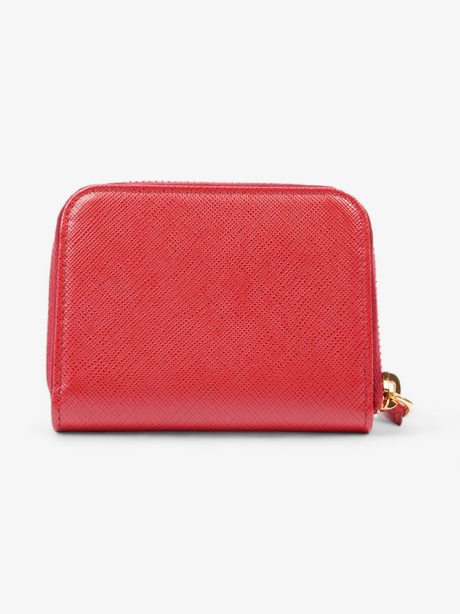 Prada Zip Around Wallet Red Saffiano Leather Image 2
