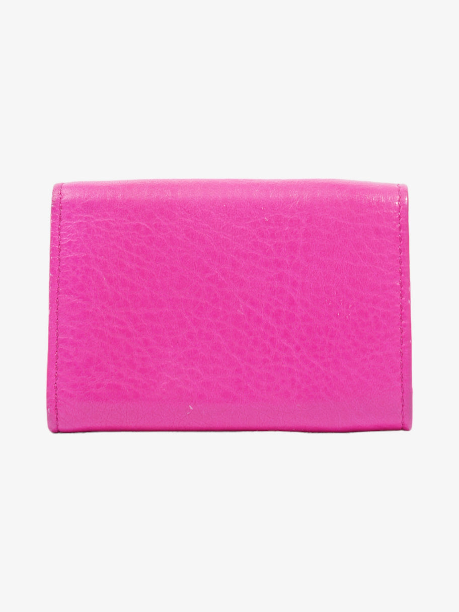 Balenciaga Papier Compact Wallet Neon Pink Leather Mini Image 2