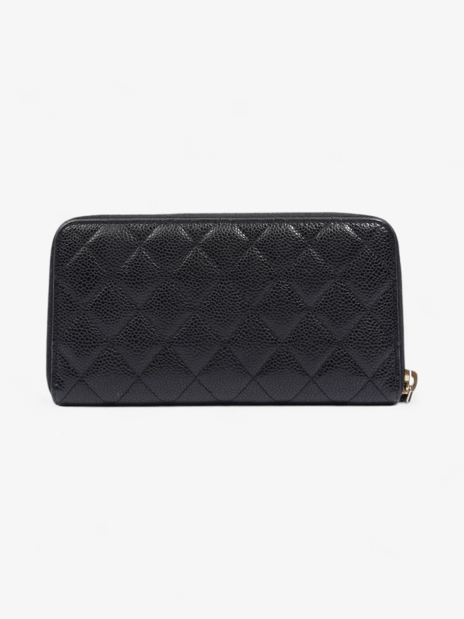 Chanel Zip Round Wallet Black Caviar Leather Image 3