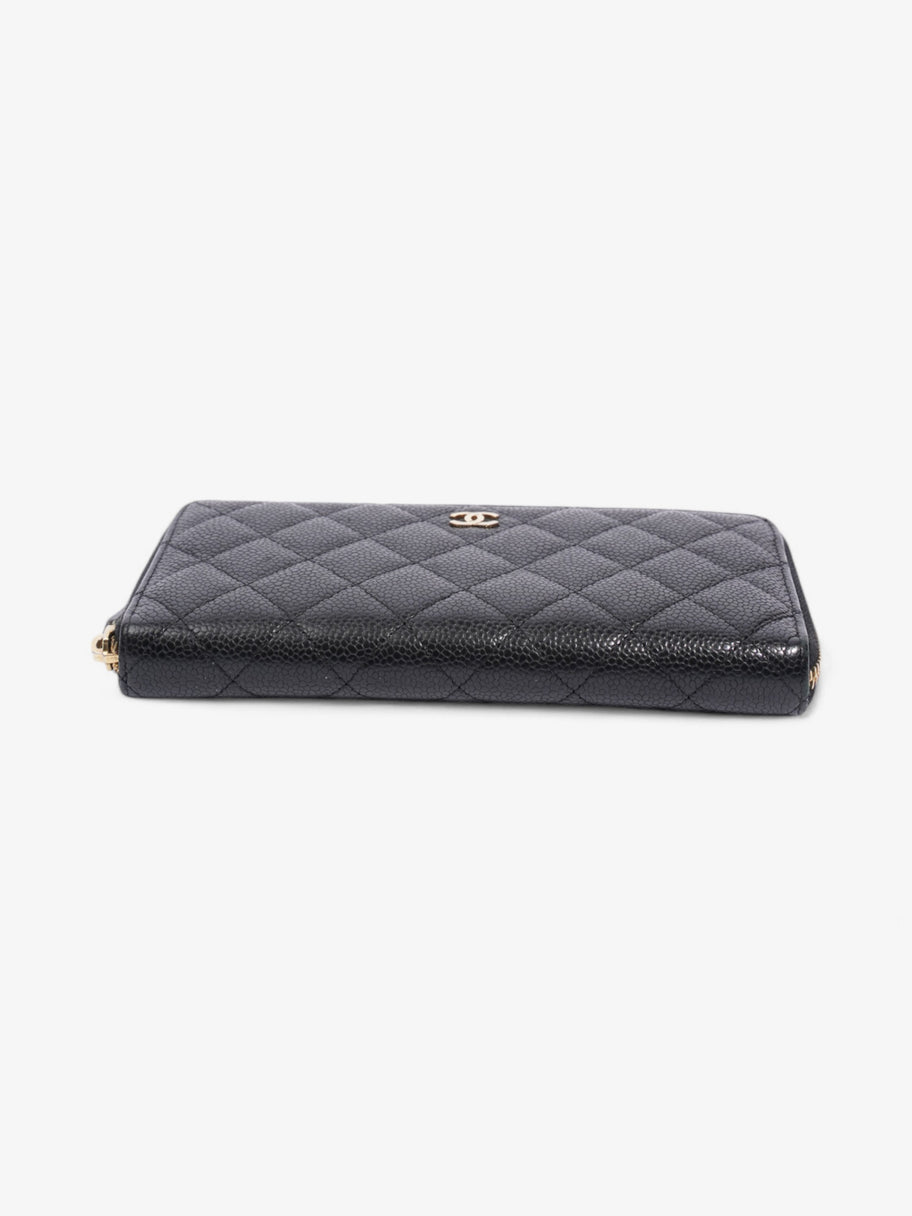 Chanel Zip Round Wallet Black Caviar Leather Image 5