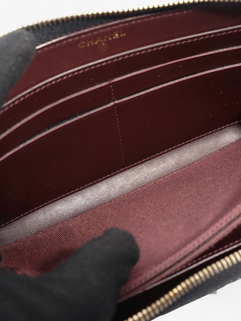 Chanel Zip Round Wallet Black Caviar Leather Image 7