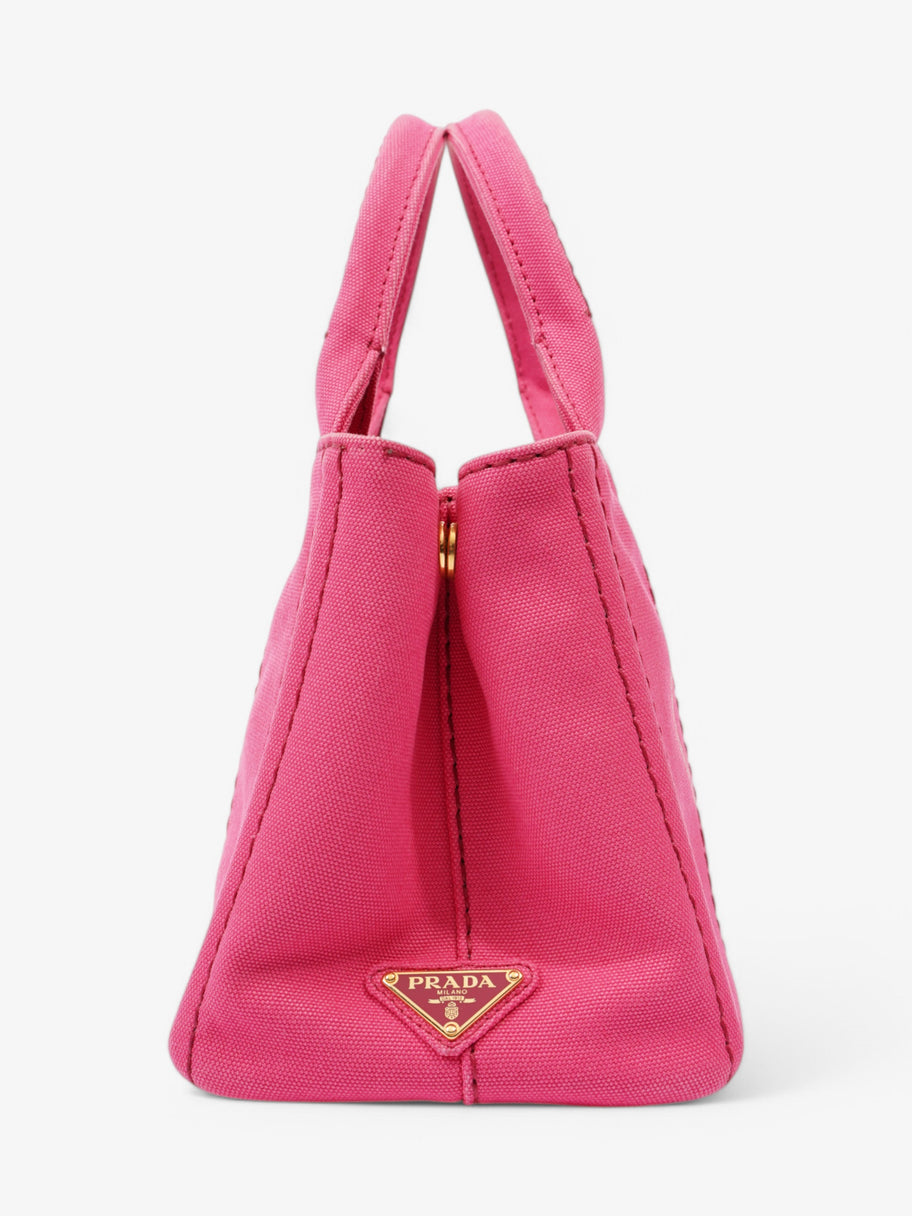 Prada Canapa 2 Way Bag Pink Canvas Image 5