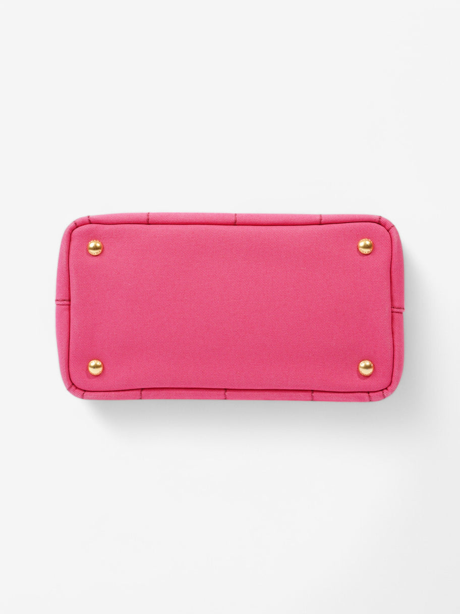 Prada Canapa 2 Way Bag Pink Canvas Image 6