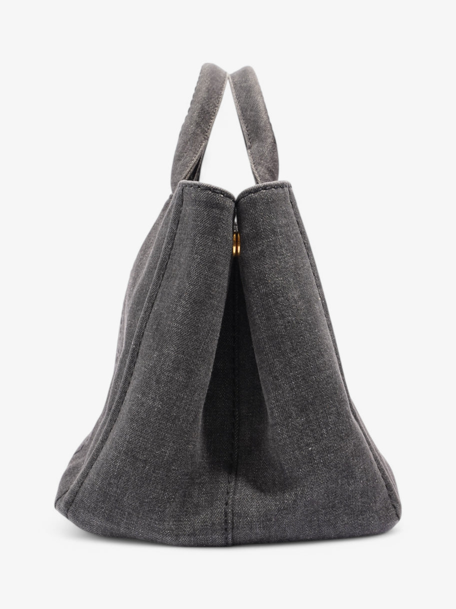 Prada Canapa 2 Way Bag Black Denim Image 3
