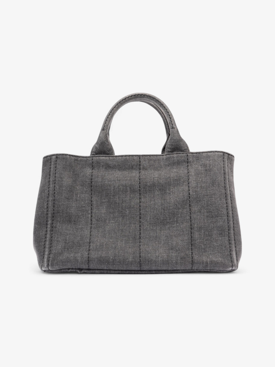 Prada Canapa 2 Way Bag Black Denim Image 4