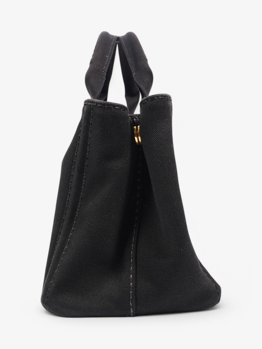 Prada Canapa 2 Way Tote Black Canvas Image 3
