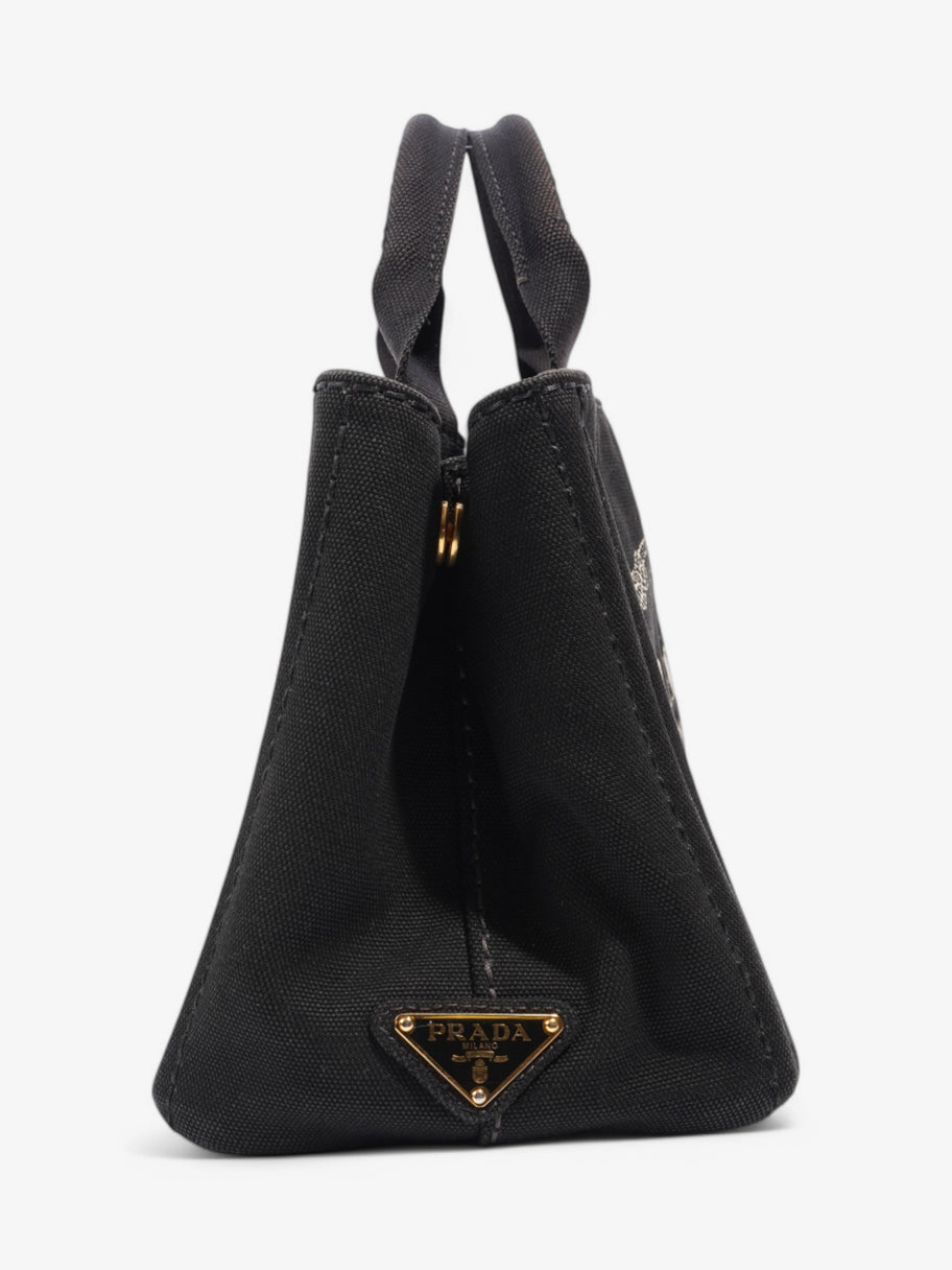 Prada Canapa 2 Way Tote Black Canvas Image 5