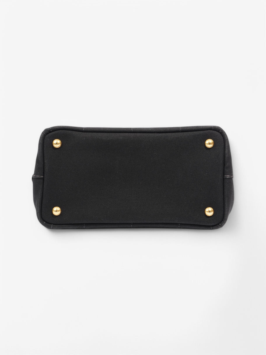 Prada Canapa 2 Way Tote Black Canvas Image 6