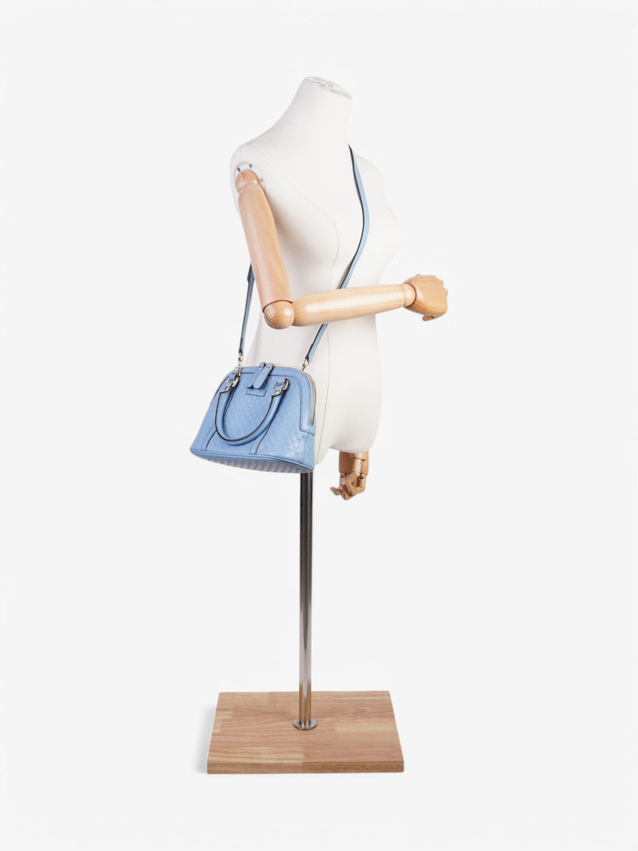 Gucci 2Way Handbag Blue Leather Image 2