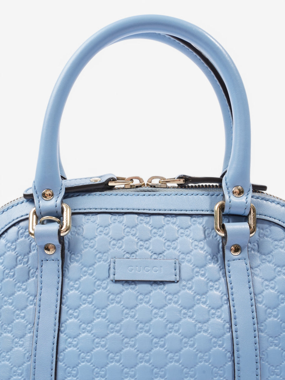 Gucci 2Way Handbag Blue Leather Image 7