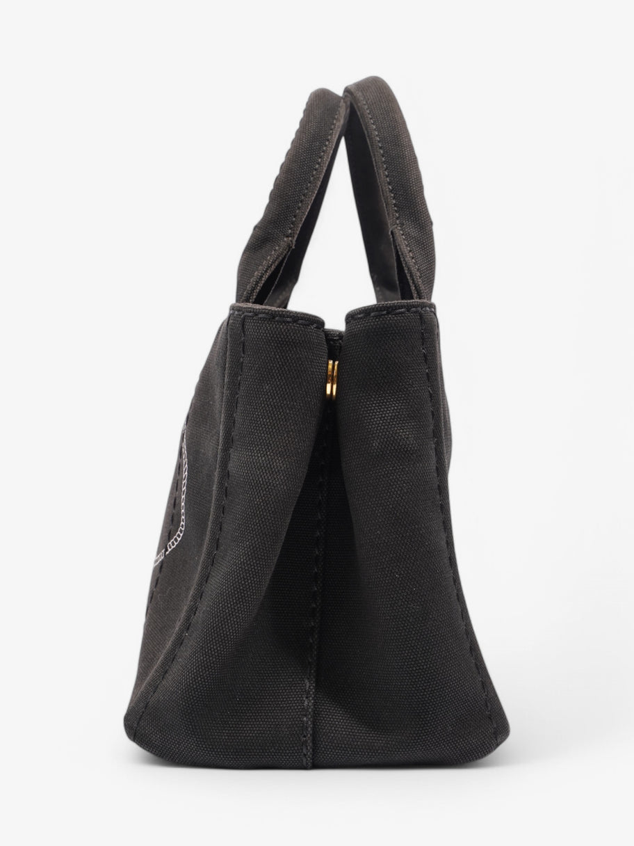 Prada Canapa 2 Way Tote Black Canvas Image 3