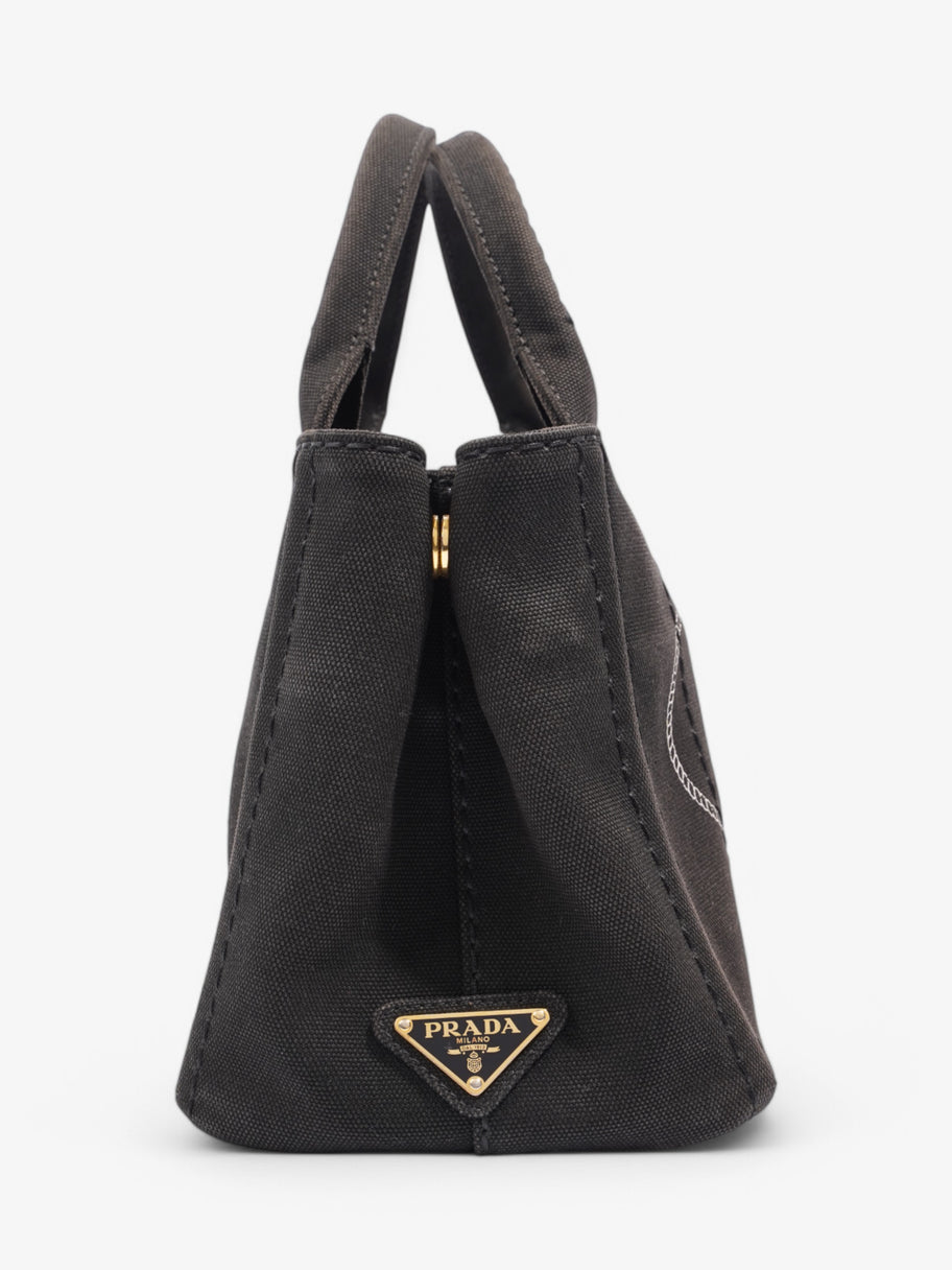 Prada Canapa 2 Way Tote Black Canvas Image 5