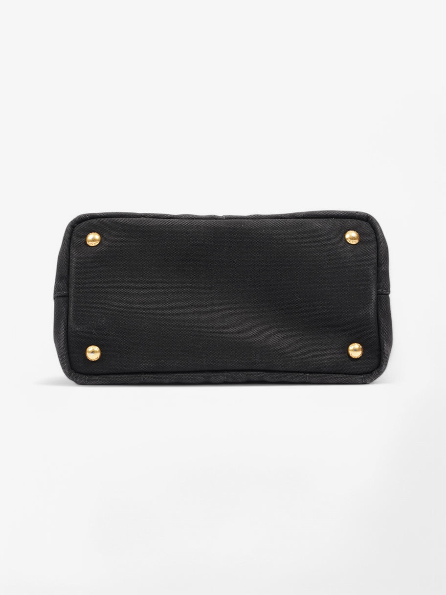 Prada Canapa 2 Way Tote Black Canvas Image 6