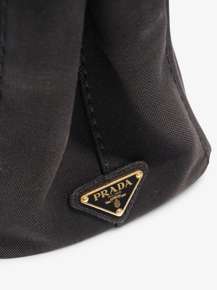 Prada Canapa 2 Way Tote Black Canvas Image 7