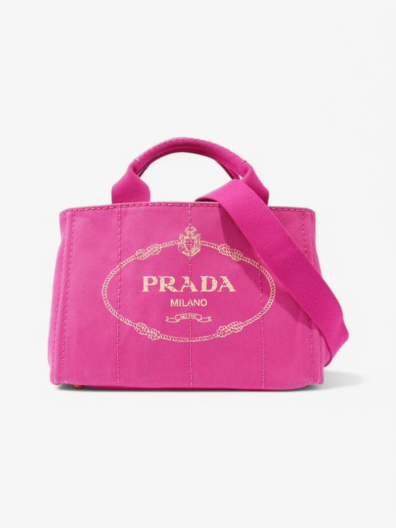  Prada 2 Way Handbag Pink Canvas