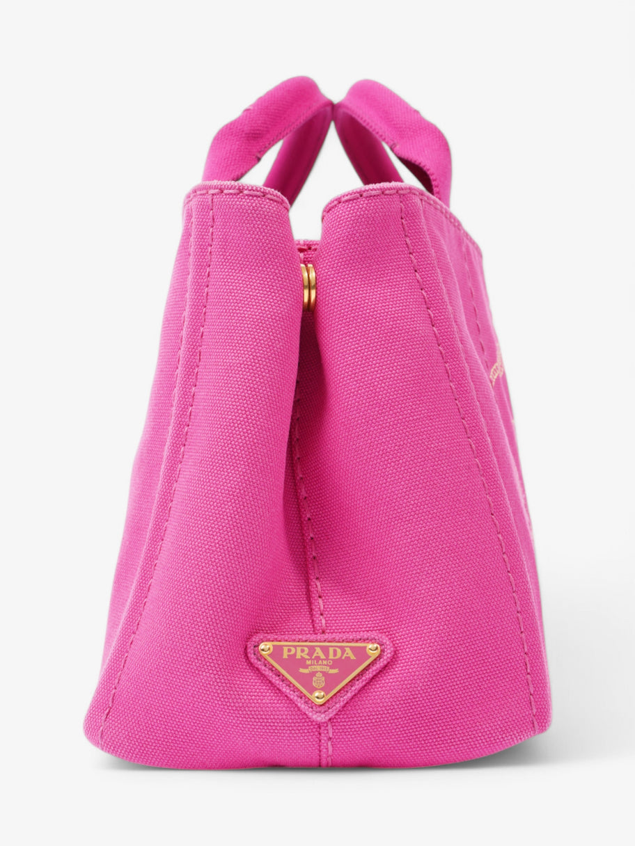 Prada 2 Way Handbag Pink Canvas Image 5