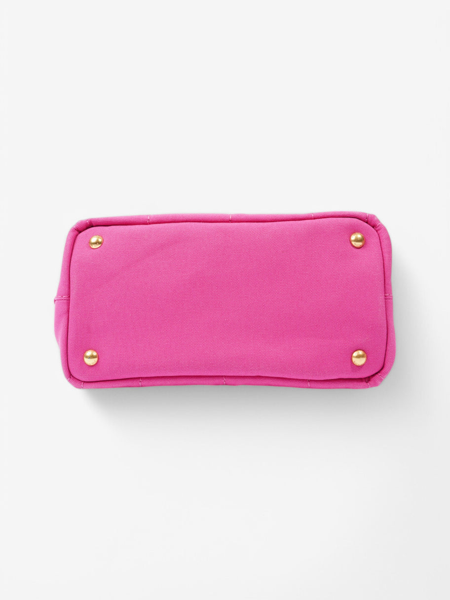 Prada 2 Way Handbag Pink Canvas Image 6