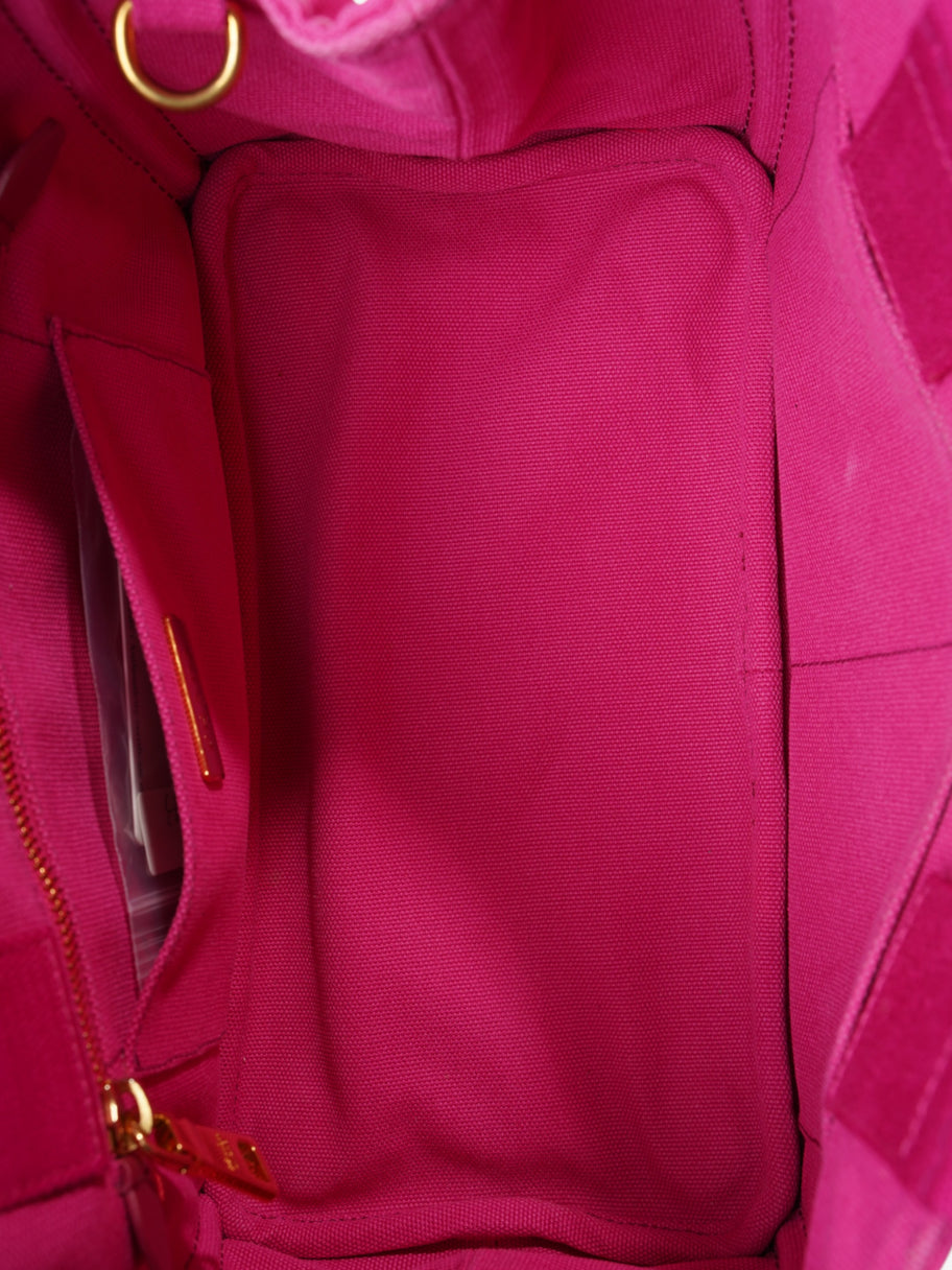 Prada 2 Way Handbag Pink Canvas Image 8