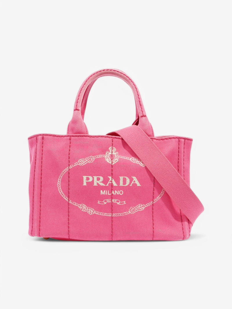  Prada Canapa Tote Pink Canvas