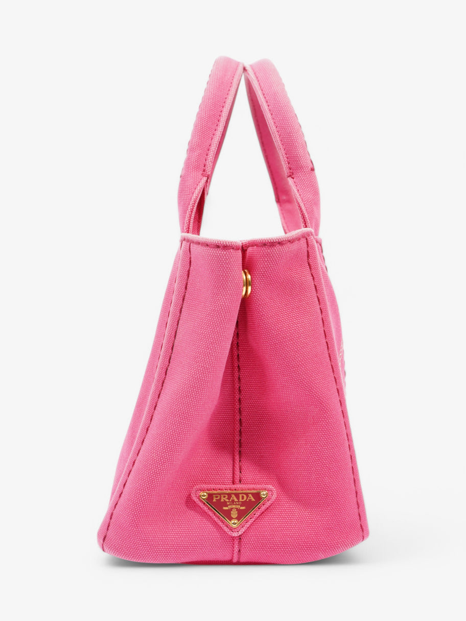 Prada Canapa Tote Pink Canvas Image 5