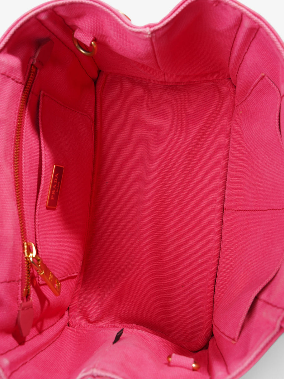 Prada Canapa Tote Pink Canvas Image 8