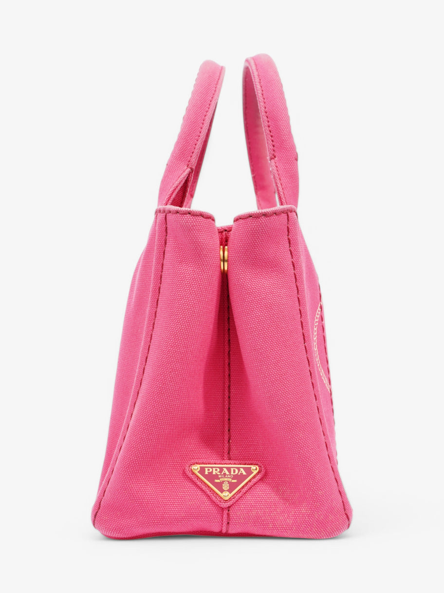 Prada Canapa Tote Pink Canvas Image 5