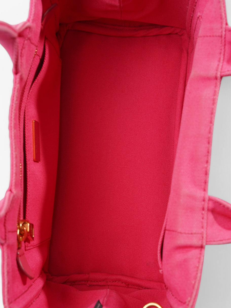 Prada Canapa Tote Pink Canvas Image 8