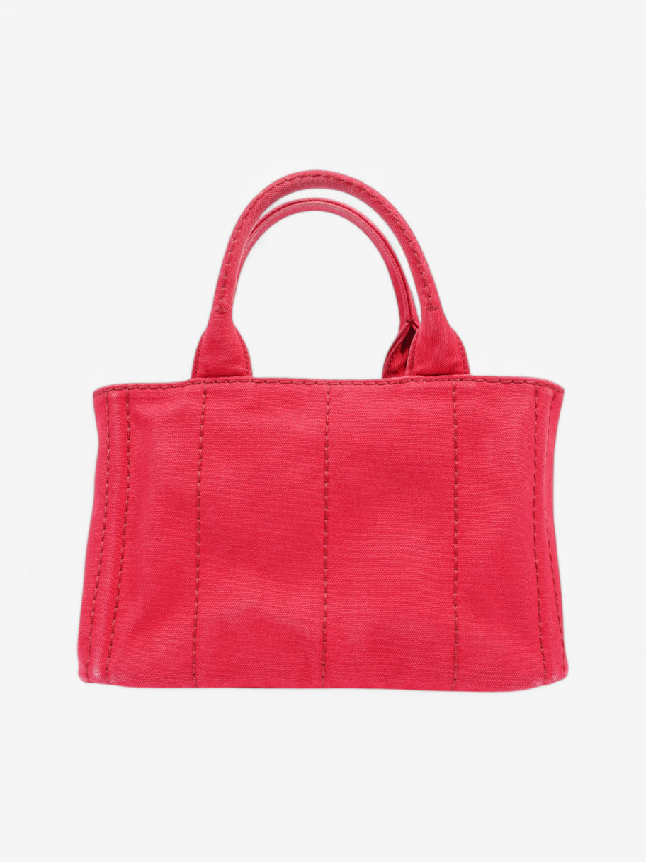 Prada Canapa Tote Red Canvas Image 4