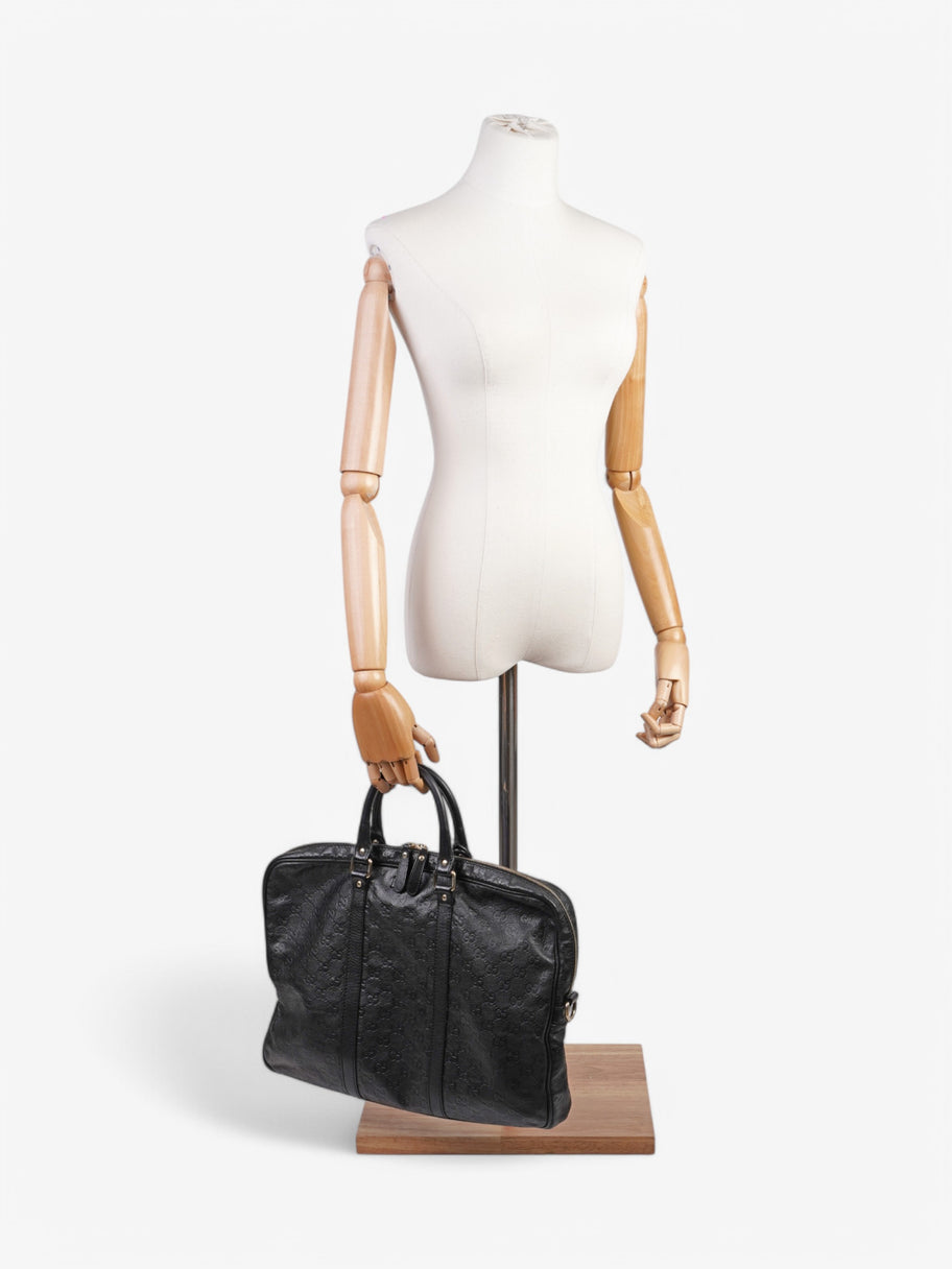Gucci Briefcase Black Leather Image 2