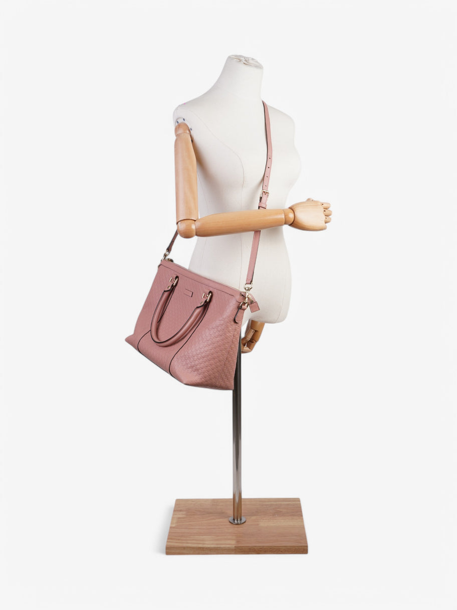 Gucci 2Way Tote Pink Leather Image 2