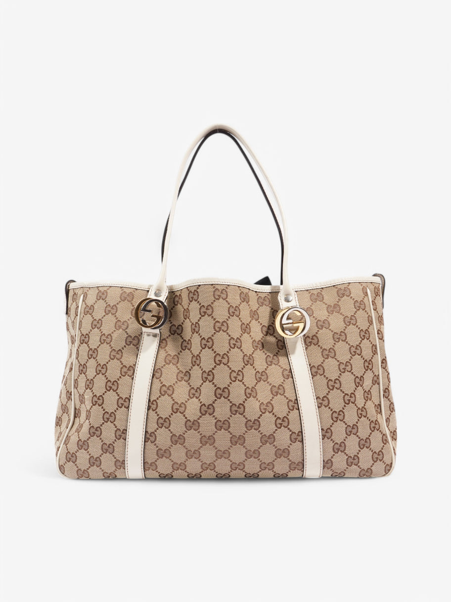 Gucci GG Shoulder Bag Supreme / Cream Canvas Image 1