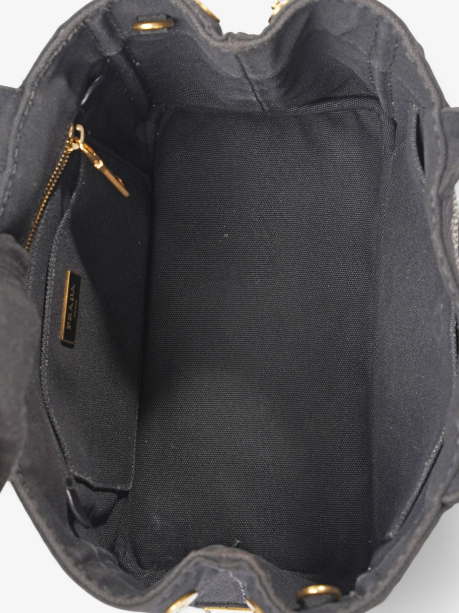 Prada 2 Way Handbag Black Canvas Image 8
